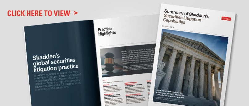 Securities Litigation Brochure