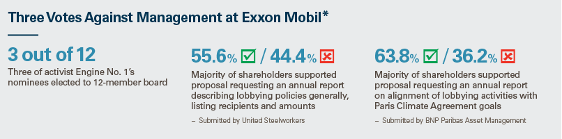 Three Votes Against Management Graphic